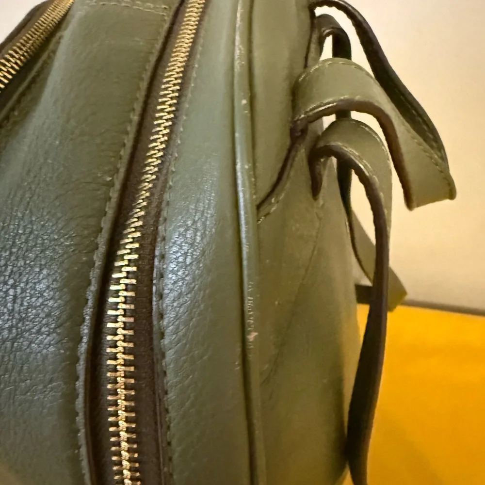 Michael Kors Olive Green Leather Backpack - Picture 12 of 16